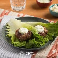 Broiled Greek Burger Lettuce Wrap