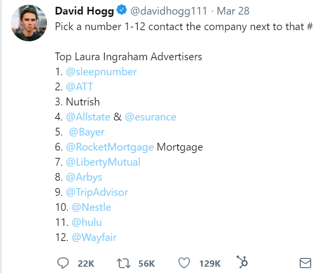 David-Hogg-BoycottingIngramAdvertisers-Tweet