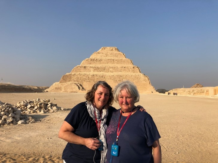 Nicole with Mom in Egypt