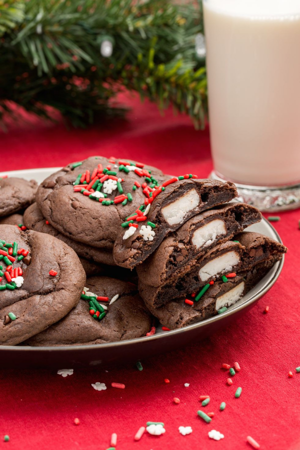 Peppermint Pattie Cookies Courtesy of Delish